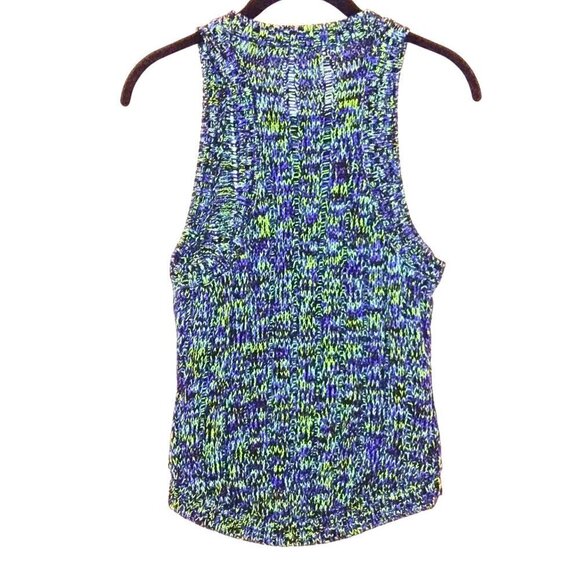 FOREVER 21 BLUE, GREEN & BLACK KNIT SLEEVELESS TANK SWEATER - SIZE M - Picture 1 of 4